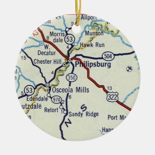 Philipsburg PA Keramik Ornament (Vorne)