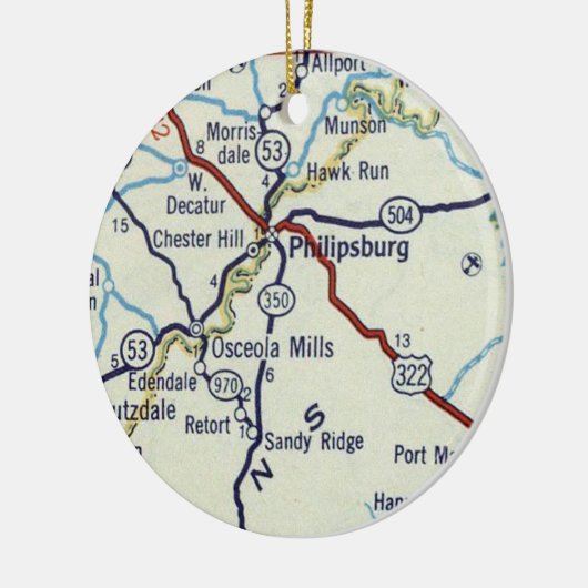 Philipsburg PA Keramik Ornament (Links)