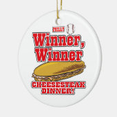 Phillip Baseball Gewinner Cheesesteak Abendessen Keramikornament (Links)