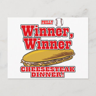 Phillip Baseball Gewinner Cheesesteak Abendessen Postkarte