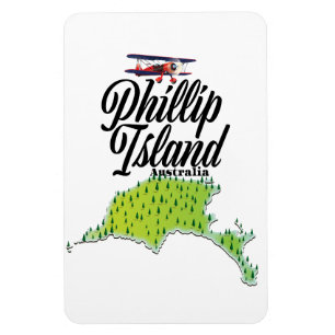 Phillip Island Australia-Karte Magnet