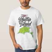 Phillip Island Australia-Karte T-Shirt (Vorderseite)