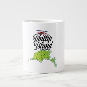 Phillip Island Australien Karte Jumbo-Tasse