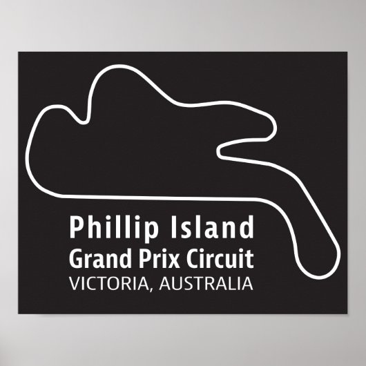 Phillip Island Grand Prix Circuit Art Poster (Vorne)