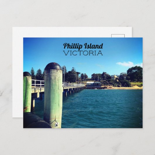 Phillip Island Pier Postkarte (Vorne/Hinten)