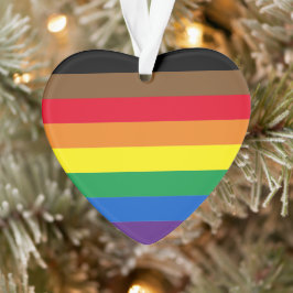 Phillip Regenbogenstolz Gay Inclusive Fahne Herz Ornament