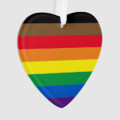 Phillip Regenbogenstolz Gay Inclusive Fahne Herz Ornament (Vorderseite)