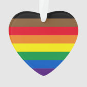 Phillip Regenbogenstolz Gay Inclusive Fahne Herz Ornament (Rückseite)
