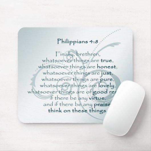 Phillipian 4:8 mousepad (Mit Mouse)
