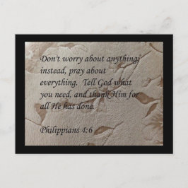 Phillipianer 4:6-Schriftstellenkarte Postkarte