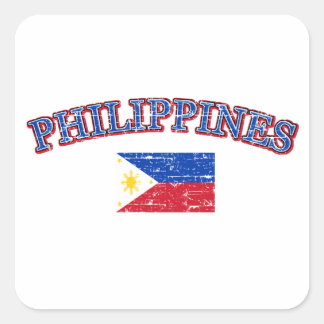 Phillipine Football Design Quadratischer Aufkleber