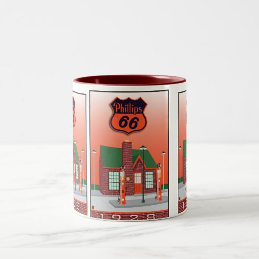 Phillips 66 zweifarbige tasse (Mittel)