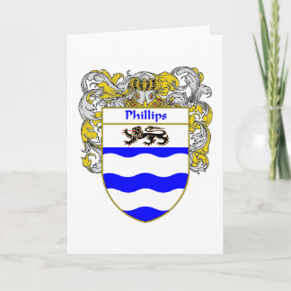 Phillips Coat of Arms (Mantled) Feiertagskarte