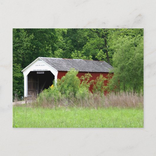 Phillips Covered Bridge Postkarte (Vorderseite)
