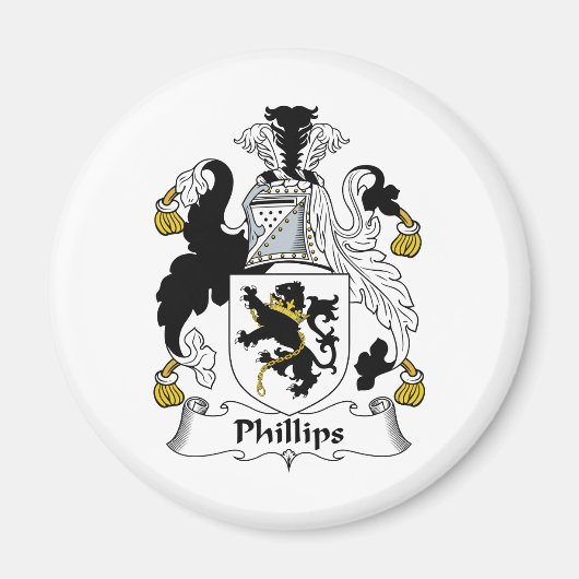 Phillips Familienwappen Magnet (Vorne)