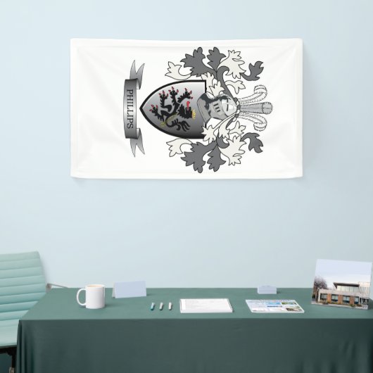 Phillips-Familienwappen-Wappen Banner (Messeveranstaltung)
