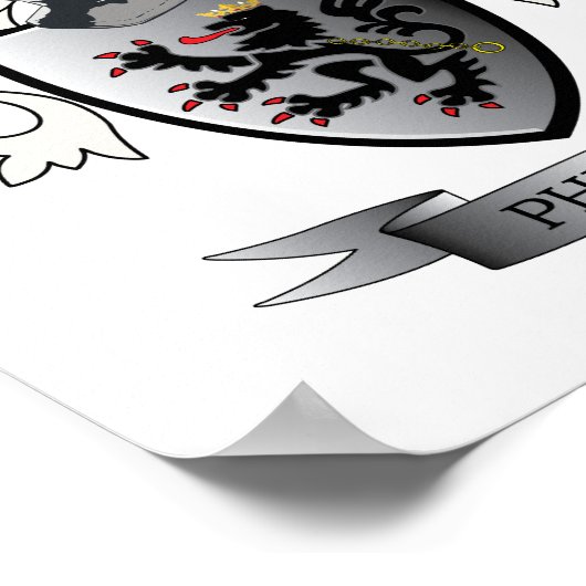 Phillips-Familienwappen-Wappen Poster (Ecke)