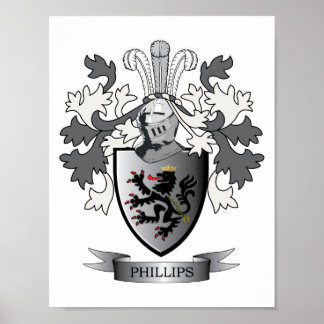 Phillips-Familienwappen-Wappen Poster