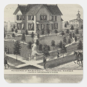 Phillipsburg Händler Bank, Kansas Quadratischer Aufkleber
