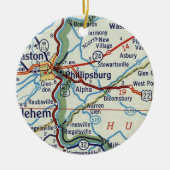 Phillipsburg NJ Map Keramik Ornament (Vorne)