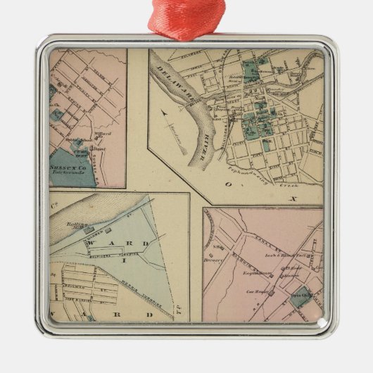 Phillipsburg, NJ Silbernes Ornament (Vorne)