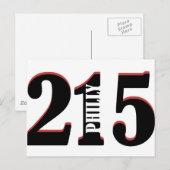 Philly 215 postkarte (Vorne/Hinten)