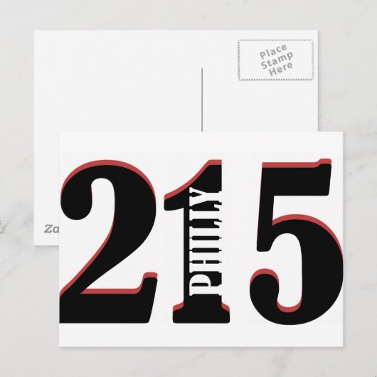 Philly 215 postkarte (Vorne/Hinten)