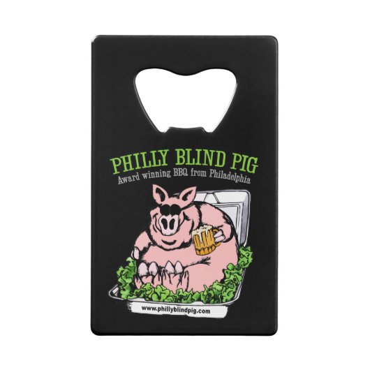 Philly Blind Pig GRILLEN Geldbeutel Flaschenöffner (Vorderseite)