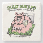 Philly Blind Pig GRILLEN Steinuntersetzer (Vorderseite)