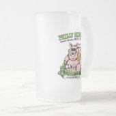 Philly blinde Schwein GRILLEN Mattglas Bierglas (VorderseiteRechts)