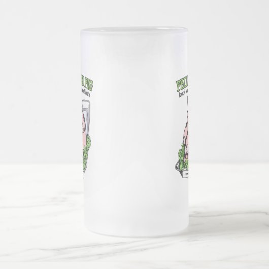 Philly blinde Schwein GRILLEN Mattglas Bierglas (Mittel)