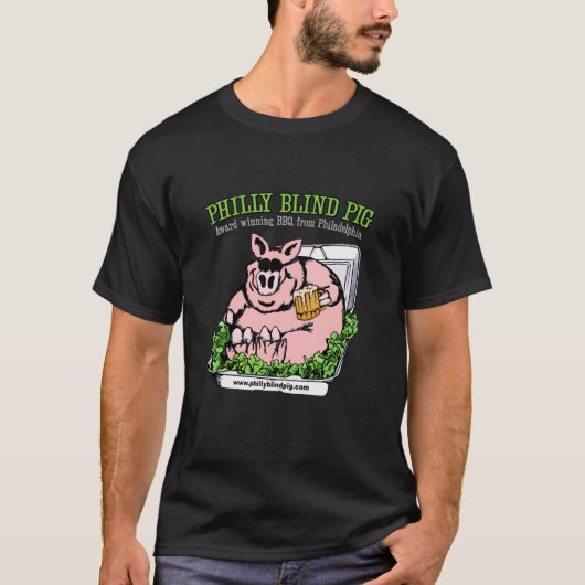 Philly blinde Schwein GRILLEN T-Shirt (Vorderseite)