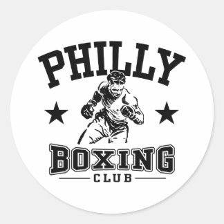 Philly Boxing Runder Aufkleber