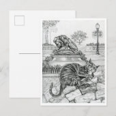 Philly Cat in Rittenhouse Postkarte (Vorne/Hinten)