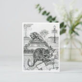 Philly Cat in Rittenhouse Postkarte (Stehend Vorderseite)