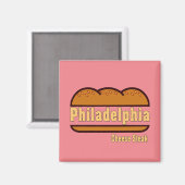 Philly Cheese Steak, Farben ändern, Text hinzufüge Magnet (Vorderseite/Rückseite)