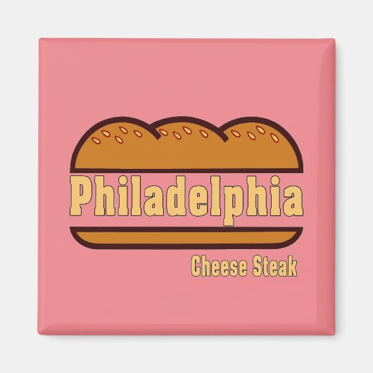 Philly Cheese Steak, Farben ändern, Text hinzufüge Magnet (Vorne)