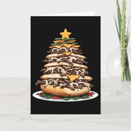 Philly Cheesesteak Christmas Tree  Karte (Vorderseite)