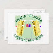 Philly Cheesteak Krieg Postkarte (Vorne/Hinten)