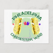 Philly Cheesteak Krieg Postkarte (Vorderseite)
