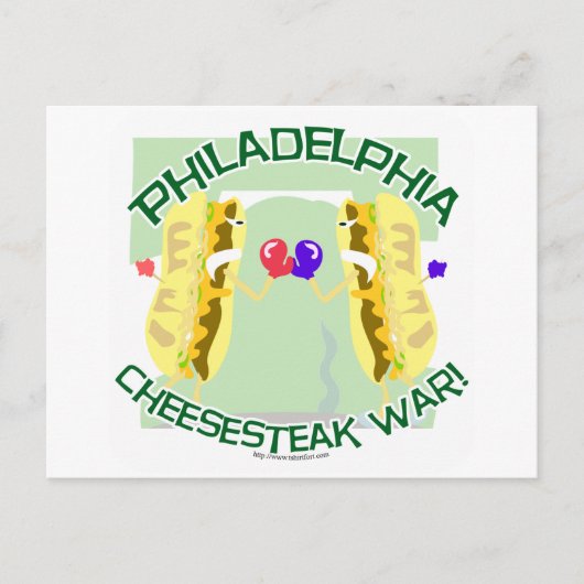 Philly Cheesteak Krieg Postkarte (Vorderseite)