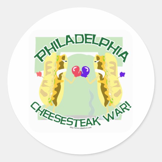 Philly Cheesteak War Runder Aufkleber (Vorderseite)