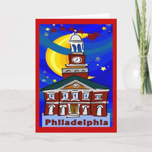 Philly Christmas Feiertagskarte (Vorderseite)