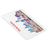 Philly Color Sketch Skyline Premium Magnet (Rechte Seite)