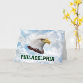 Philly Eagle - Horizontale Grußkarte Karte (Gelbe Blume)