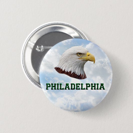 Philly Eagle - runder Knopf Button (Vorne & Hinten)