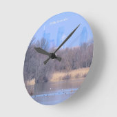 Philly From Afar Acrylic Wall Clock Runde Wanduhr (Winkel)