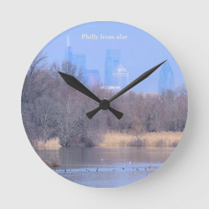 Philly From Afar Acrylic Wall Clock Runde Wanduhr