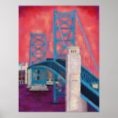 Philly Impressions (Ben Franklin Bridge bei Dusk) Poster (Vorne)