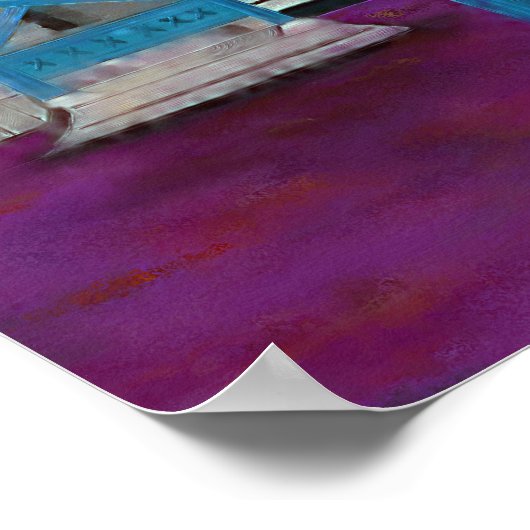 Philly Impressions (Ben Franklin Bridge bei Dusk) Poster (Ecke)